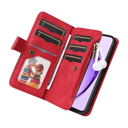 Dual-color 9 Card Slots Zipper Wallet Leather Phone Case, For Realme 16T 5G, For Realme P4x 5G, For Realme C63 / C61 / Note 60