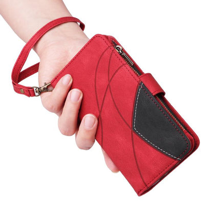 Dual-color 9 Card Slots Zipper Wallet Leather Phone Case, For Realme 16T 5G, For Realme P4x 5G, For Realme C63 / C61 / Note 60