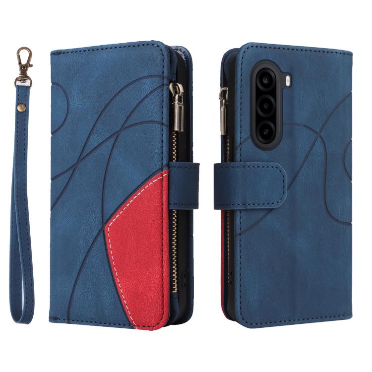 Dual-color 9 Card Slots Zipper Wallet Leather Phone Case, For Realme 16T 5G, For Realme P4x 5G, For Realme C63 / C61 / Note 60