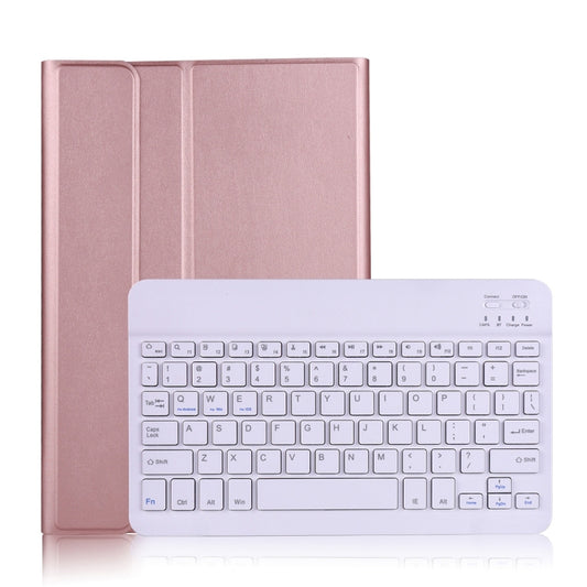 Rose gold detachable Bluetooth keyboard case with horizontal flip cover and stand