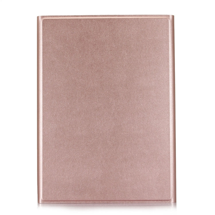 Rose gold leather-style folio case with slim flip cover for tablet protection