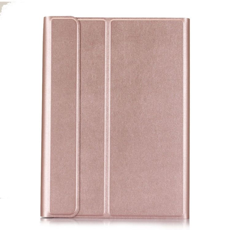 Rose gold folio case viewed from the side with long flip cover panel