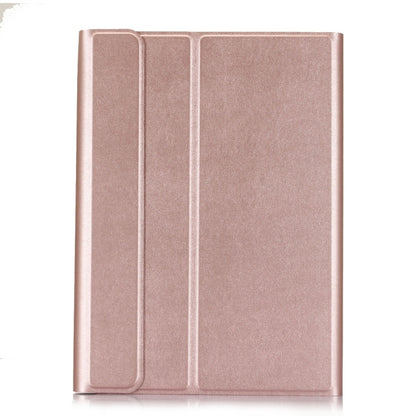 Rose gold folio case viewed from the side with long flip cover panel