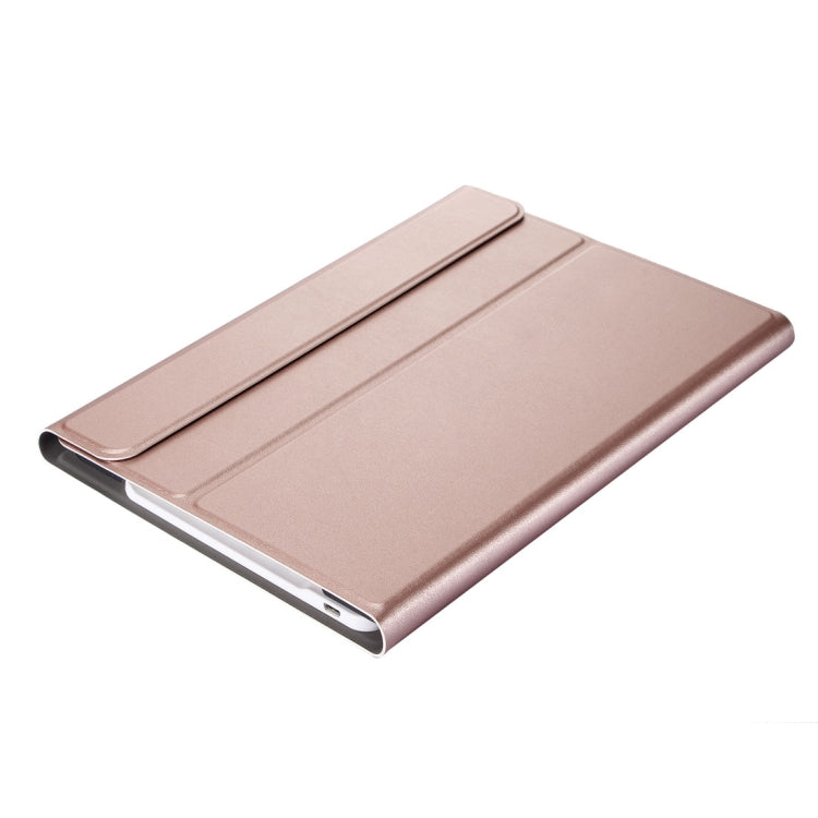 Rose gold horizontal flip folio case with integrated stand for typing