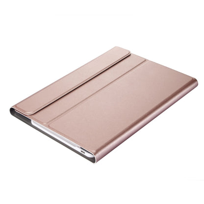 Rose gold horizontal flip folio case with integrated stand for typing