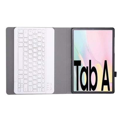 Black folio case open to show detachable Bluetooth keyboard and tablet mount