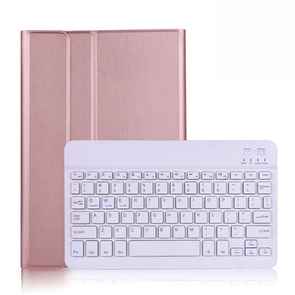 Rose gold detachable Bluetooth keyboard case with flip cover and built-in holder