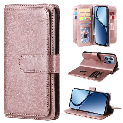 Multi-Function Wallet 10 Card Slots Leather Phone Case, For Realme 16T 5G, For Realme P4x 5G, For Realme C63 / C61 / Note 60
