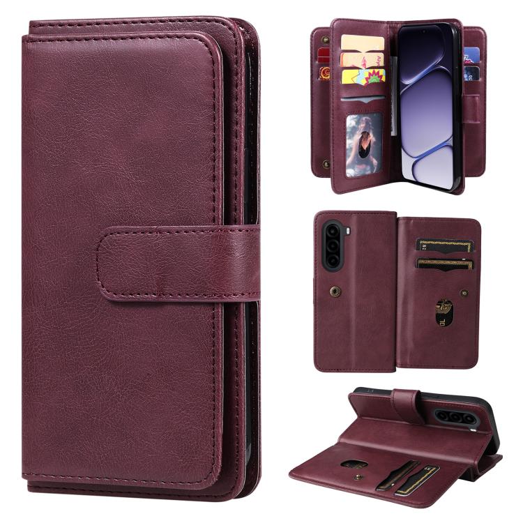 Multi-Function Wallet 10 Card Slots Leather Phone Case, For Realme 16T 5G, For Realme P4x 5G, For Realme C63 / C61 / Note 60