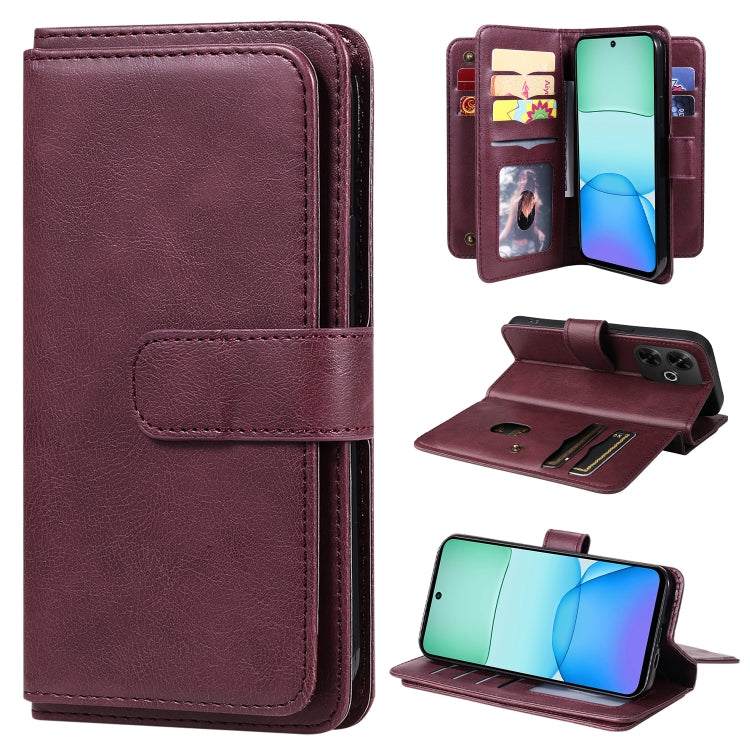 Multi-Function Wallet 10 Card Slots Leather Phone Case, For Redmi Note 17 5G/4G Global 169.7mm, For Redmi 17C 5G, For Redmi Note 17 Pro+ 5G Global 163.4mm, For Redmi K100 Pro Max/Poco F9 Ultra 5G, For Redmi 17 5G / 4G Global 170mm                      ...