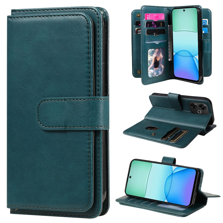 Multi-Function Wallet 10 Card Slots Leather Phone Case, For Redmi Note 17 5G/4G Global 169.7mm, For Redmi 17C 5G, For Redmi Note 17 Pro+ 5G Global 163.4mm, For Redmi K100 Pro Max/Poco F9 Ultra 5G, For Redmi 17 5G / 4G Global 170mm                      ...