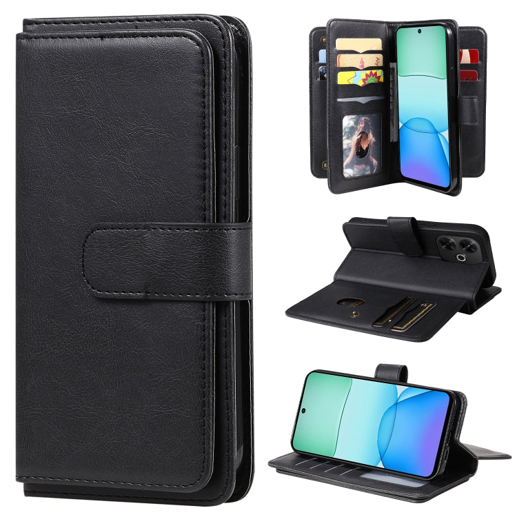 Multi-Function Wallet 10 Card Slots Leather Phone Case, For Redmi Note 17 5G/4G Global 169.7mm, For Redmi 17C 5G, For Redmi Note 17 Pro+ 5G Global 163.4mm, For Redmi K100 Pro Max/Poco F9 Ultra 5G, For Redmi 17 5G / 4G Global 170mm                      ...