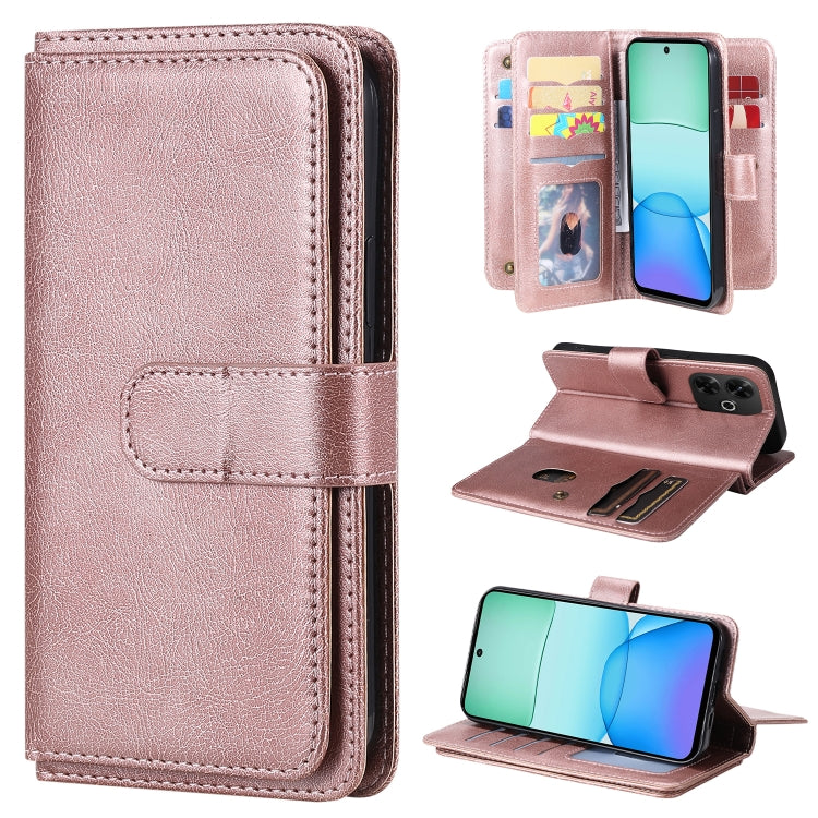 Multi-Function Wallet 10 Card Slots Leather Phone Case, For Redmi Note 17 5G/4G Global 169.7mm, For Redmi 17C 5G, For Redmi Note 17 Pro+ 5G Global 163.4mm, For Redmi K100 Pro Max/Poco F9 Ultra 5G, For Redmi 17 5G / 4G Global 170mm                      ...