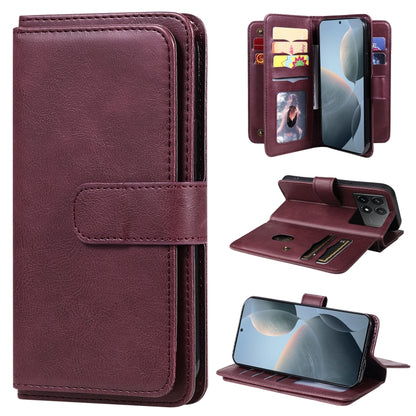 Multi-Function Wallet 10 Card Slots Leather Phone Case, For Redmi Note 17 5G/4G Global 169.7mm, For Redmi 17C 5G, For Redmi Note 17 Pro+ 5G Global 163.4mm, For Redmi K100 Pro Max/Poco F9 Ultra 5G, For Redmi 17 5G / 4G Global 170mm                      ...