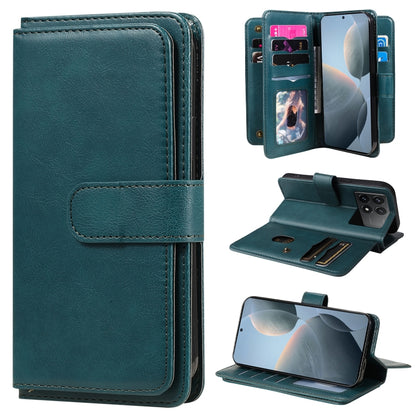 Multi-Function Wallet 10 Card Slots Leather Phone Case, For Redmi Note 17 5G/4G Global 169.7mm, For Redmi 17C 5G, For Redmi Note 17 Pro+ 5G Global 163.4mm, For Redmi K100 Pro Max/Poco F9 Ultra 5G, For Redmi 17 5G / 4G Global 170mm                      ...