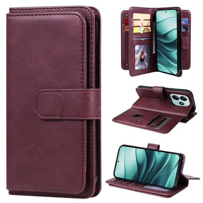 Multi-Function Wallet 10 Card Slots Leather Phone Case, For Redmi Note 17 5G/4G Global 169.7mm, For Redmi 17C 5G, For Redmi Note 17 Pro+ 5G Global 163.4mm, For Redmi K100 Pro Max/Poco F9 Ultra 5G, For Redmi 17 5G / 4G Global 170mm                      ...