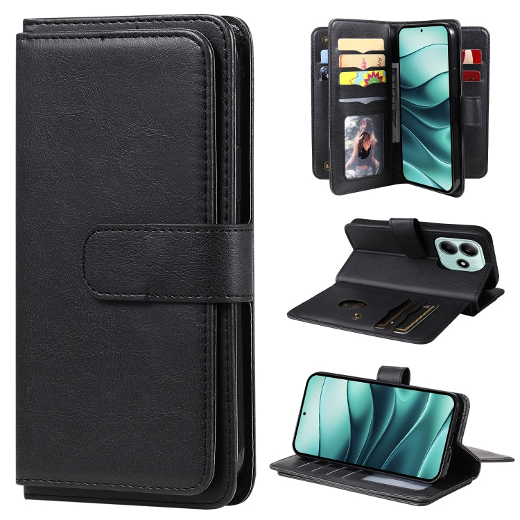 Multi-Function Wallet 10 Card Slots Leather Phone Case, For Redmi Note 17 5G/4G Global 169.7mm, For Redmi 17C 5G, For Redmi Note 17 Pro+ 5G Global 163.4mm, For Redmi K100 Pro Max/Poco F9 Ultra 5G, For Redmi 17 5G / 4G Global 170mm                      ...