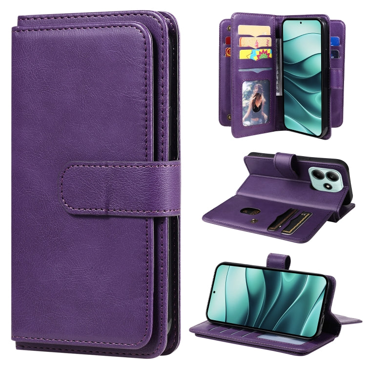 Multi-Function Wallet 10 Card Slots Leather Phone Case, For Redmi Note 17 5G/4G Global 169.7mm, For Redmi 17C 5G, For Redmi Note 17 Pro+ 5G Global 163.4mm, For Redmi K100 Pro Max/Poco F9 Ultra 5G, For Redmi 17 5G / 4G Global 170mm                      ...