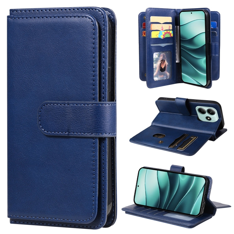 Multi-Function Wallet 10 Card Slots Leather Phone Case, For Redmi Note 17 5G/4G Global 169.7mm, For Redmi 17C 5G, For Redmi Note 17 Pro+ 5G Global 163.4mm, For Redmi K100 Pro Max/Poco F9 Ultra 5G, For Redmi 17 5G / 4G Global 170mm                      ...