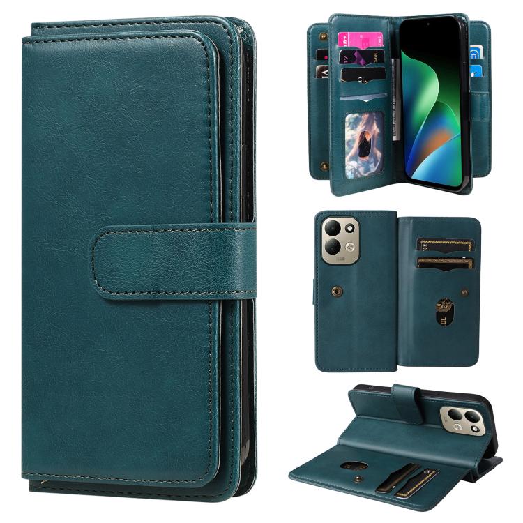 Multi-Function Wallet 10 Card Slots Leather Phone Case, For Redmi Note 17 5G/4G Global 169.7mm, For Redmi 17C 5G, For Redmi Note 17 Pro+ 5G Global 163.4mm, For Redmi K100 Pro Max/Poco F9 Ultra 5G, For Redmi 17 5G / 4G Global 170mm                      ...