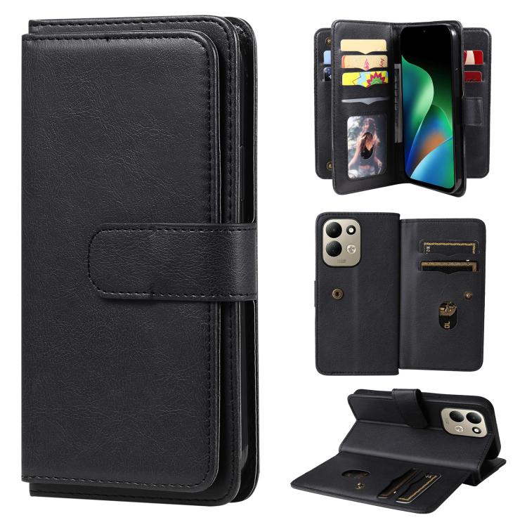 Multi-Function Wallet 10 Card Slots Leather Phone Case, For Redmi Note 17 5G/4G Global 169.7mm, For Redmi 17C 5G, For Redmi Note 17 Pro+ 5G Global 163.4mm, For Redmi K100 Pro Max/Poco F9 Ultra 5G, For Redmi 17 5G / 4G Global 170mm                      ...