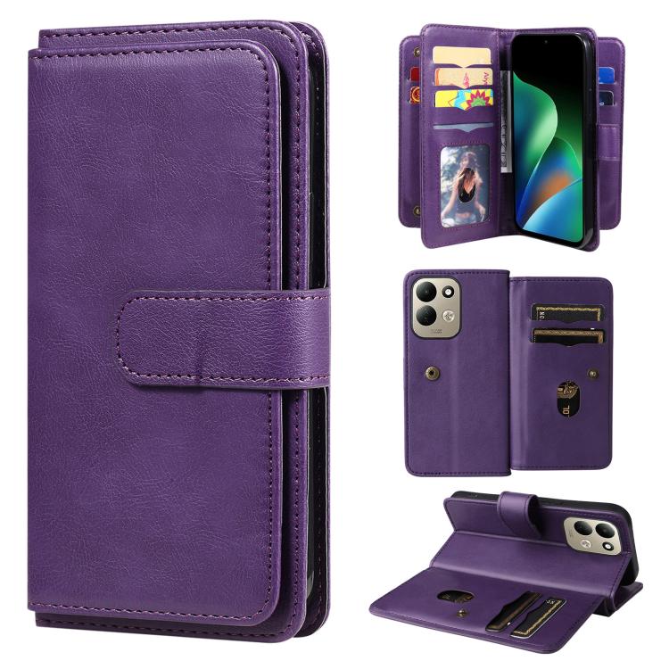 Multi-Function Wallet 10 Card Slots Leather Phone Case, For Redmi Note 17 5G/4G Global 169.7mm, For Redmi 17C 5G, For Redmi Note 17 Pro+ 5G Global 163.4mm, For Redmi K100 Pro Max/Poco F9 Ultra 5G, For Redmi 17 5G / 4G Global 170mm                      ...