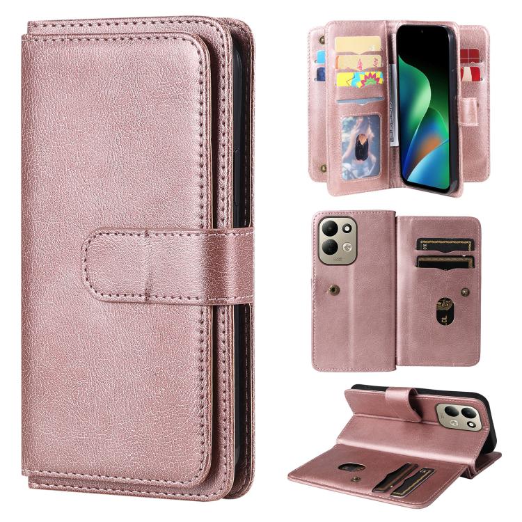 Multi-Function Wallet 10 Card Slots Leather Phone Case, For Redmi Note 17 5G/4G Global 169.7mm, For Redmi 17C 5G, For Redmi Note 17 Pro+ 5G Global 163.4mm, For Redmi K100 Pro Max/Poco F9 Ultra 5G, For Redmi 17 5G / 4G Global 170mm                      ...