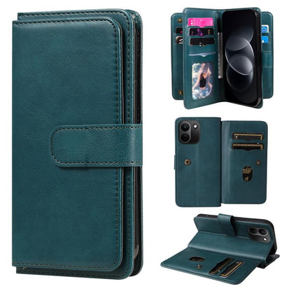 Multi-Function Wallet 10 Card Slots Leather Phone Case, For Redmi Note 17 5G/4G Global 169.7mm, For Redmi 17C 5G, For Redmi Note 17 Pro+ 5G Global 163.4mm, For Redmi K100 Pro Max/Poco F9 Ultra 5G, For Redmi 17 5G / 4G Global 170mm                      ...