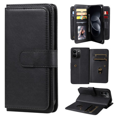 Multi-Function Wallet 10 Card Slots Leather Phone Case, For Redmi Note 17 5G/4G Global 169.7mm, For Redmi 17C 5G, For Redmi Note 17 Pro+ 5G Global 163.4mm, For Redmi K100 Pro Max/Poco F9 Ultra 5G, For Redmi 17 5G / 4G Global 170mm                      ...