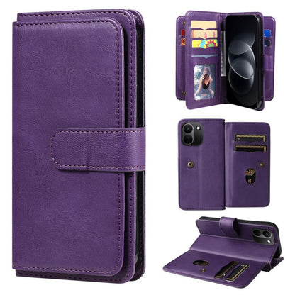 Multi-Function Wallet 10 Card Slots Leather Phone Case, For Redmi Note 17 5G/4G Global 169.7mm, For Redmi 17C 5G, For Redmi Note 17 Pro+ 5G Global 163.4mm, For Redmi K100 Pro Max/Poco F9 Ultra 5G, For Redmi 17 5G / 4G Global 170mm                      ...