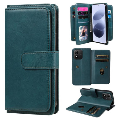 Multi-Function Wallet 10 Card Slots Leather Phone Case, For Redmi Note 17 5G/4G Global 169.7mm, For Redmi 17C 5G, For Redmi Note 17 Pro+ 5G Global 163.4mm, For Redmi K100 Pro Max/Poco F9 Ultra 5G, For Redmi 17 5G / 4G Global 170mm                      ...