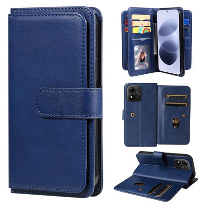 Multi-Function Wallet 10 Card Slots Leather Phone Case, For Redmi Note 17 5G/4G Global 169.7mm, For Redmi 17C 5G, For Redmi Note 17 Pro+ 5G Global 163.4mm, For Redmi K100 Pro Max/Poco F9 Ultra 5G, For Redmi 17 5G / 4G Global 170mm                      ...
