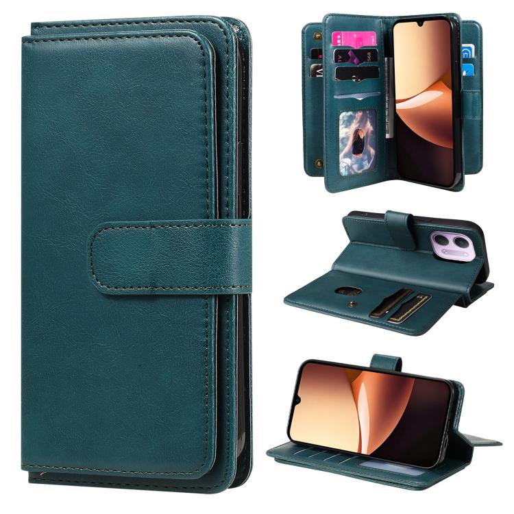 Multi-Function Wallet 10 Card Slots Leather Phone Case, For Redmi Note 17 5G/4G Global 169.7mm, For Redmi 17C 5G, For Redmi Note 17 Pro+ 5G Global 163.4mm, For Redmi K100 Pro Max/Poco F9 Ultra 5G, For Redmi 17 5G / 4G Global 170mm                      ...