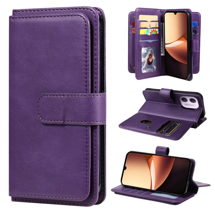 Multi-Function Wallet 10 Card Slots Leather Phone Case, For Redmi Note 17 5G/4G Global 169.7mm, For Redmi 17C 5G, For Redmi Note 17 Pro+ 5G Global 163.4mm, For Redmi K100 Pro Max/Poco F9 Ultra 5G, For Redmi 17 5G / 4G Global 170mm                      ...