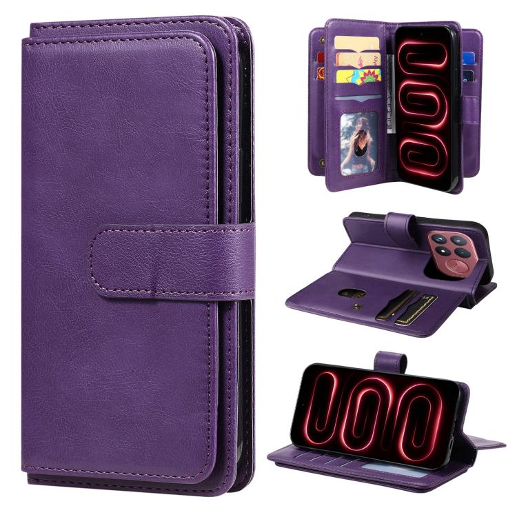 Multi-Function Wallet 10 Card Slots Leather Phone Case, For Redmi Note 17 5G/4G Global 169.7mm, For Redmi 17C 5G, For Redmi Note 17 Pro+ 5G Global 163.4mm, For Redmi K100 Pro Max/Poco F9 Ultra 5G, For Redmi 17 5G / 4G Global 170mm                      ...
