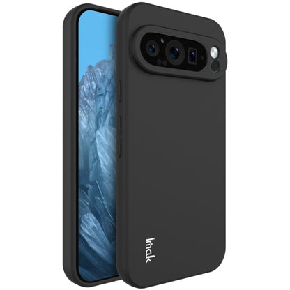 Black frosted TPU phone case on a phone with camera cutout and side port openings