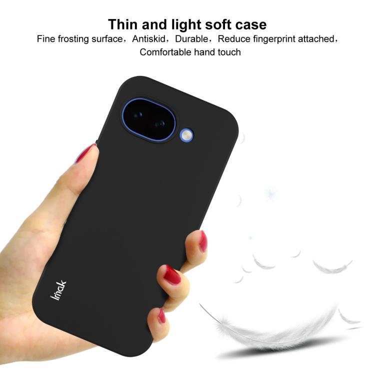 Black frosted TPU phone case, slim soft-touch design with camera opening