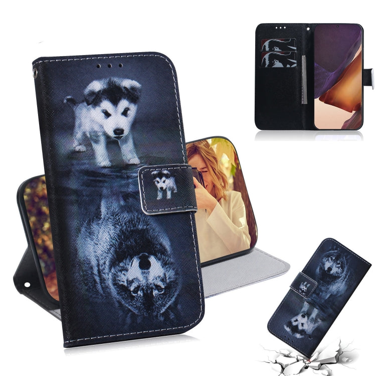 Navy wallet-style flip leather case with panda and skull designs, card-slot holder