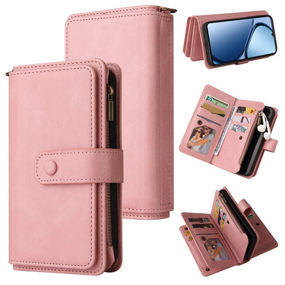 Skin Feel Multi Card Slots Zipper Wallet Leather Phone Case, For Realme 16T 5G, For Realme 16 Pro+ 5G, For Realme 16 Pro 5G, For Realme P4x 5G, For Realme C63 / C61 / Note 60