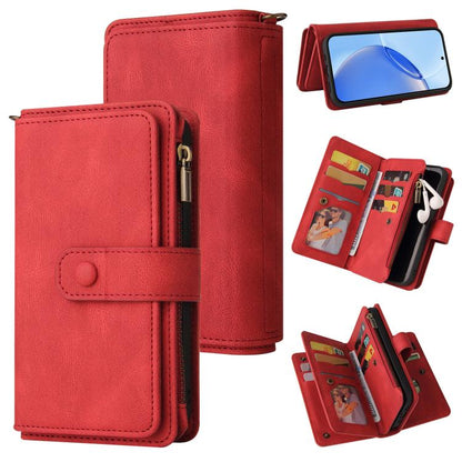 Skin Feel Multi Card Slots Zipper Wallet Leather Phone Case, For Realme 16T 5G, For Realme 16 Pro+ 5G, For Realme 16 Pro 5G, For Realme P4x 5G, For Realme C63 / C61 / Note 60