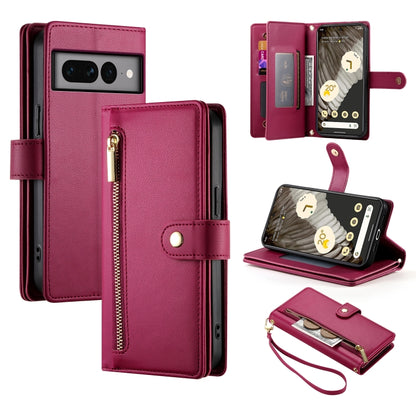 Nine Card-slot Zipper Wallet Bag Leather Phone Case, For Google Pixel 11a, For Google Pixel 11 Pro XL, For Google Pixel 11 / Pixel 11 Pro, For Google Pixel 10a, For Google Pixel 9a, For Google Pixel 9 Pro XL, For Google Pixel 9 / 9 Pro                 ...