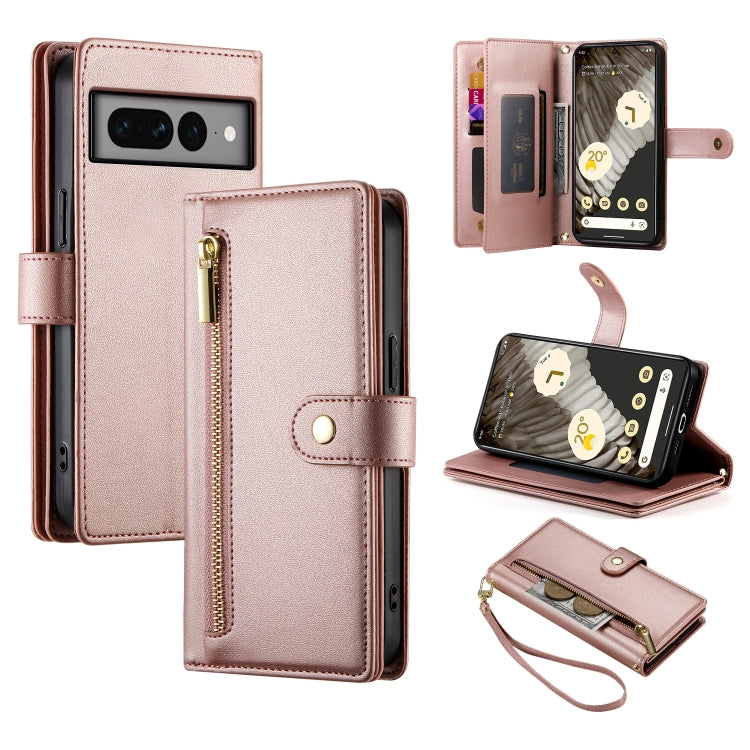 Nine Card-slot Zipper Wallet Bag Leather Phone Case, For Google Pixel 11a, For Google Pixel 11 Pro XL, For Google Pixel 11 / Pixel 11 Pro, For Google Pixel 10a, For Google Pixel 9a, For Google Pixel 9 Pro XL, For Google Pixel 9 / 9 Pro                 ...