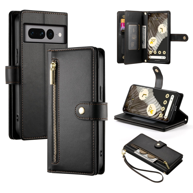 Nine Card-slot Zipper Wallet Bag Leather Phone Case, For Google Pixel 11a, For Google Pixel 11 Pro XL, For Google Pixel 11 / Pixel 11 Pro, For Google Pixel 10a, For Google Pixel 9a, For Google Pixel 9 Pro XL, For Google Pixel 9 / 9 Pro                 ...