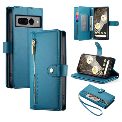 Nine Card-slot Zipper Wallet Bag Leather Phone Case, For Google Pixel 11a, For Google Pixel 11 Pro XL, For Google Pixel 11 / Pixel 11 Pro, For Google Pixel 10a, For Google Pixel 9a, For Google Pixel 9 Pro XL, For Google Pixel 9 / 9 Pro                 ...