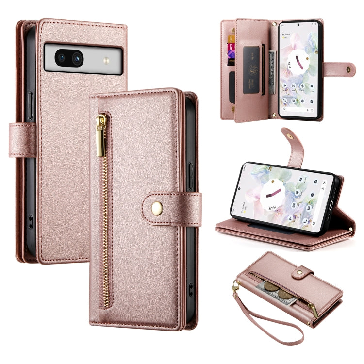 Nine Card-slot Zipper Wallet Bag Leather Phone Case, For Google Pixel 11a, For Google Pixel 11 Pro XL, For Google Pixel 11 / Pixel 11 Pro, For Google Pixel 10a, For Google Pixel 9a, For Google Pixel 9 Pro XL, For Google Pixel 9 / 9 Pro                 ...