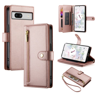 Nine Card-slot Zipper Wallet Bag Leather Phone Case, For Google Pixel 11a, For Google Pixel 11 Pro XL, For Google Pixel 11 / Pixel 11 Pro, For Google Pixel 10a, For Google Pixel 9a, For Google Pixel 9 Pro XL, For Google Pixel 9 / 9 Pro                 ...