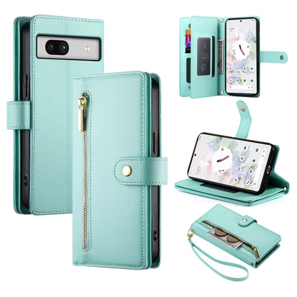 Nine Card-slot Zipper Wallet Bag Leather Phone Case, For Google Pixel 11a, For Google Pixel 11 Pro XL, For Google Pixel 11 / Pixel 11 Pro, For Google Pixel 10a, For Google Pixel 9a, For Google Pixel 9 Pro XL, For Google Pixel 9 / 9 Pro                 ...