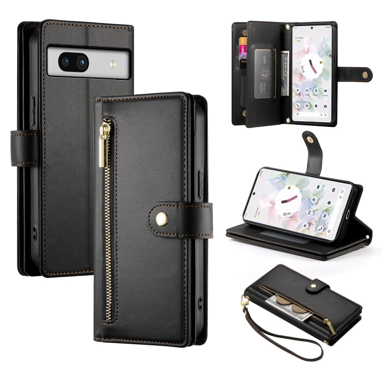 Nine Card-slot Zipper Wallet Bag Leather Phone Case, For Google Pixel 11a, For Google Pixel 11 Pro XL, For Google Pixel 11 / Pixel 11 Pro, For Google Pixel 10a, For Google Pixel 9a, For Google Pixel 9 Pro XL, For Google Pixel 9 / 9 Pro                 ...