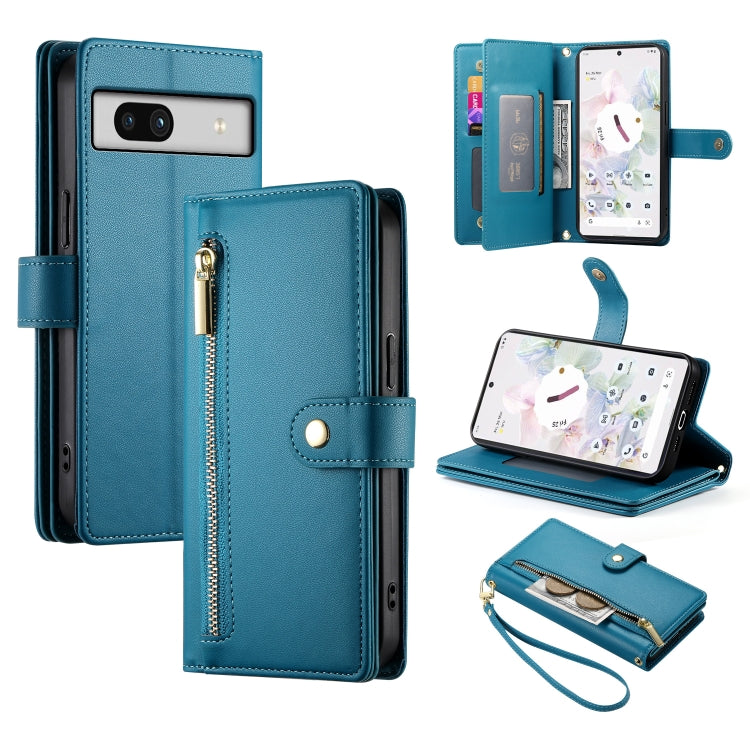 Nine Card-slot Zipper Wallet Bag Leather Phone Case, For Google Pixel 11a, For Google Pixel 11 Pro XL, For Google Pixel 11 / Pixel 11 Pro, For Google Pixel 10a, For Google Pixel 9a, For Google Pixel 9 Pro XL, For Google Pixel 9 / 9 Pro                 ...