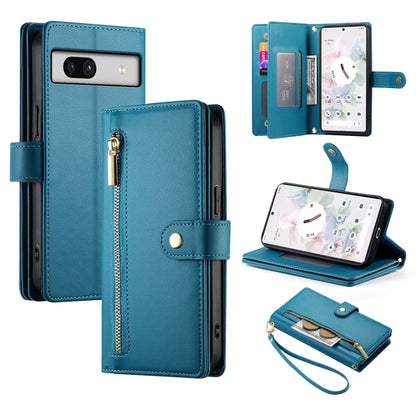 Nine Card-slot Zipper Wallet Bag Leather Phone Case, For Google Pixel 11a, For Google Pixel 11 Pro XL, For Google Pixel 11 / Pixel 11 Pro, For Google Pixel 10a, For Google Pixel 9a, For Google Pixel 9 Pro XL, For Google Pixel 9 / 9 Pro                 ...